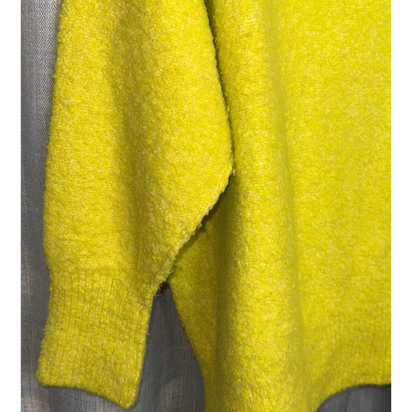 The Free People Womens M Citron Moira Slouchy Boucle Tunic Sweater Oversized Top - Picture 3 of 9